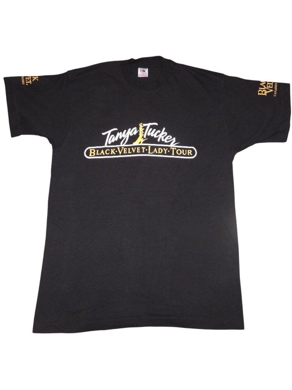 Vintage Tanya Tucker Black Velvet Lady Tour Black Single Stitch T-Shirt Large